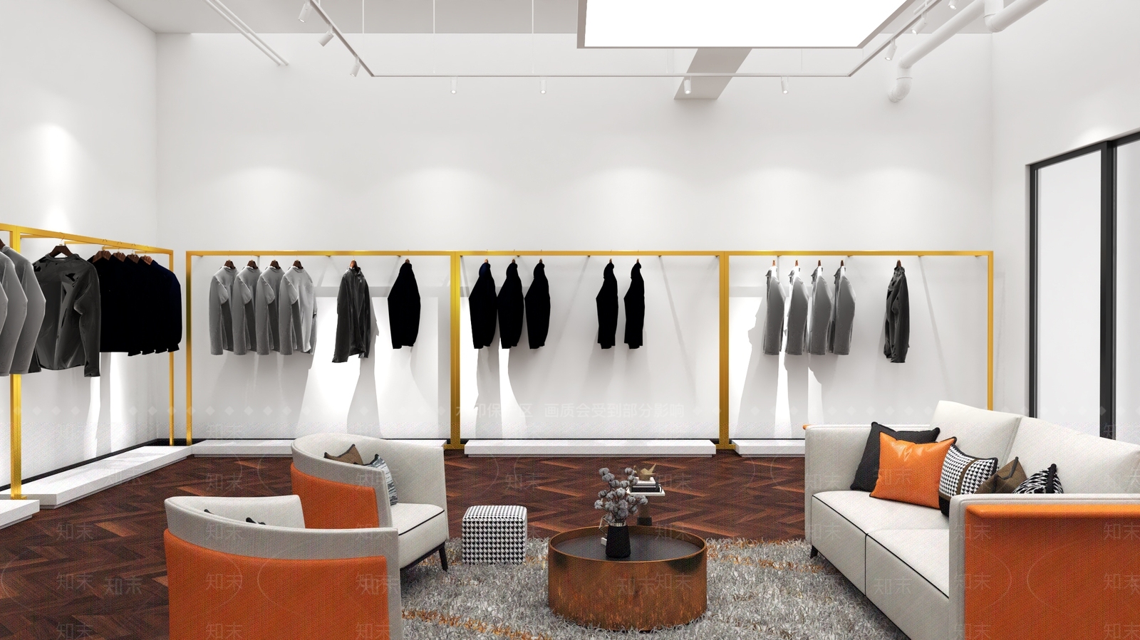 现代服装展厅SU模型下载【ID:292098947】