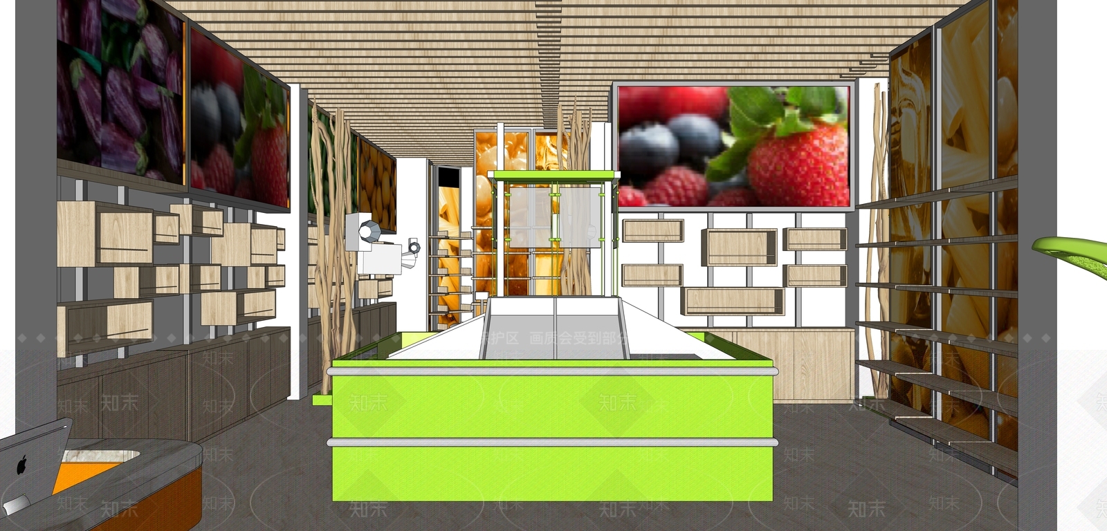 现代超市SU模型下载【ID:892102350】