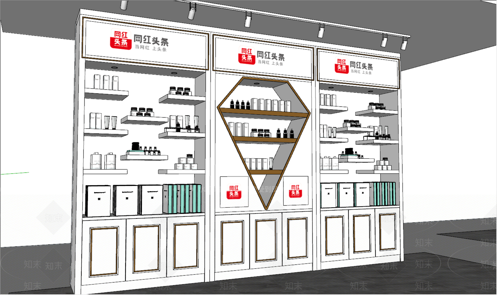 现代展柜SU模型下载【ID:392115385】