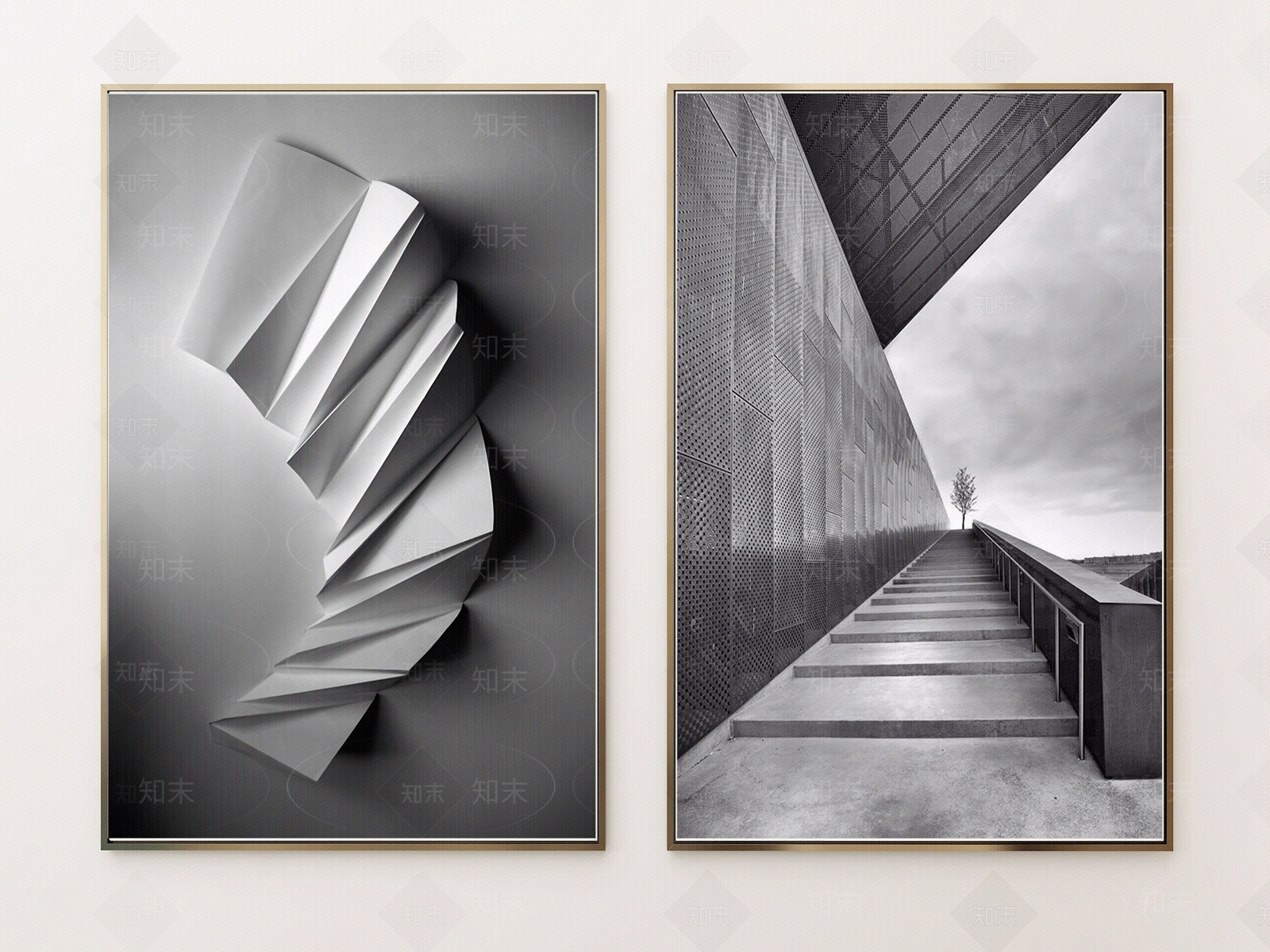 现代建筑风格挂画贴图下载【ID:192125754】