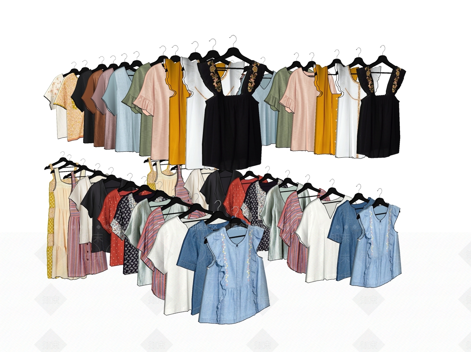 现代服装SU模型下载【ID:992125779】