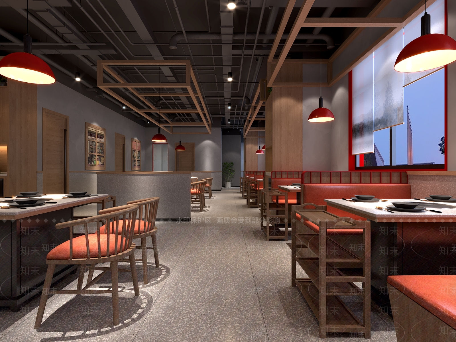 现代火锅店3D模型下载【ID:392142202】