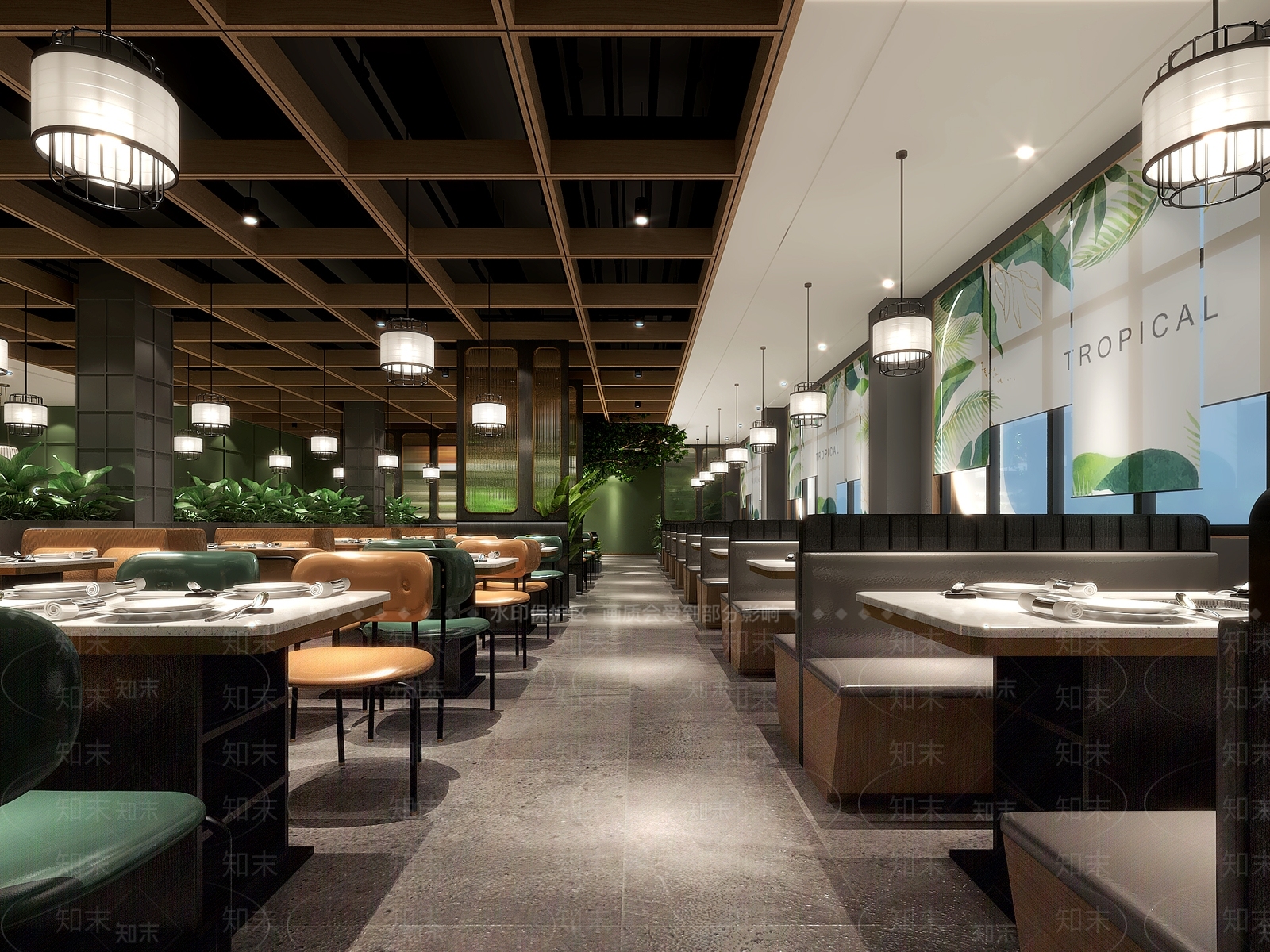 现代火锅店3D模型下载【ID:392145245】