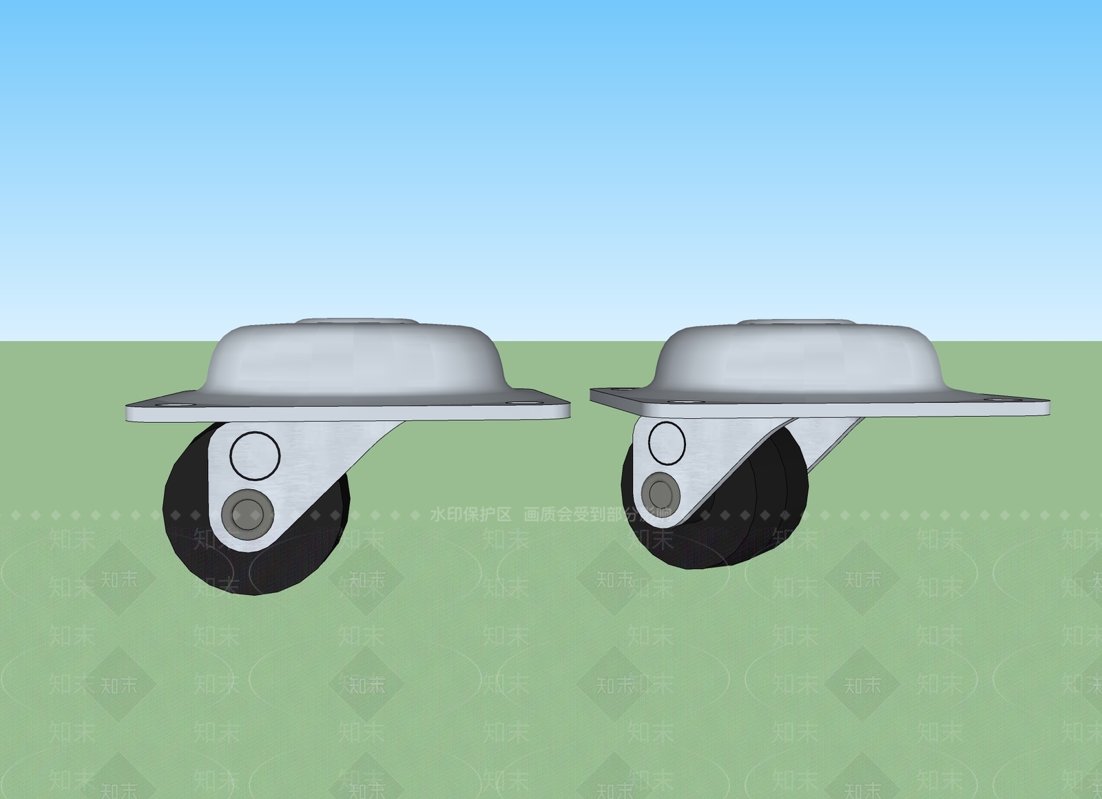 现代小推车轮SU模型下载【ID:292160695】