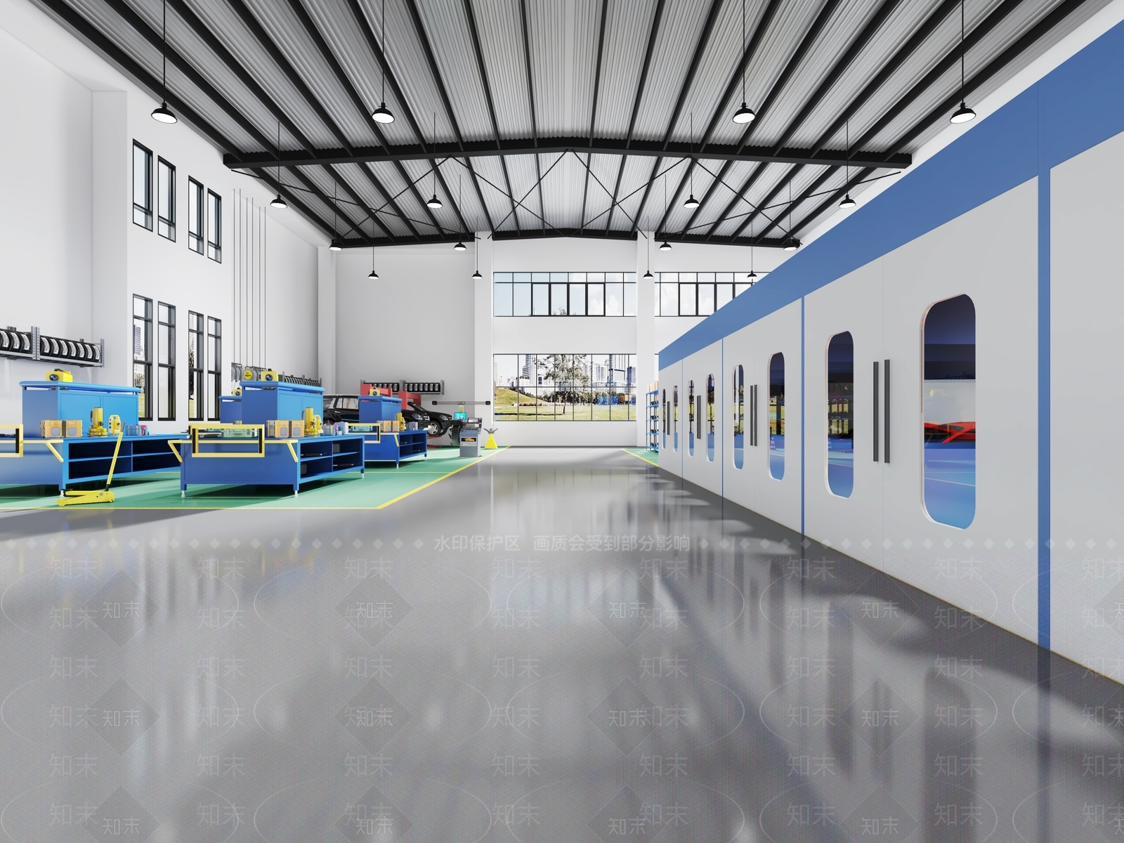 现代汽车修理厂3D模型下载【ID:392193511】