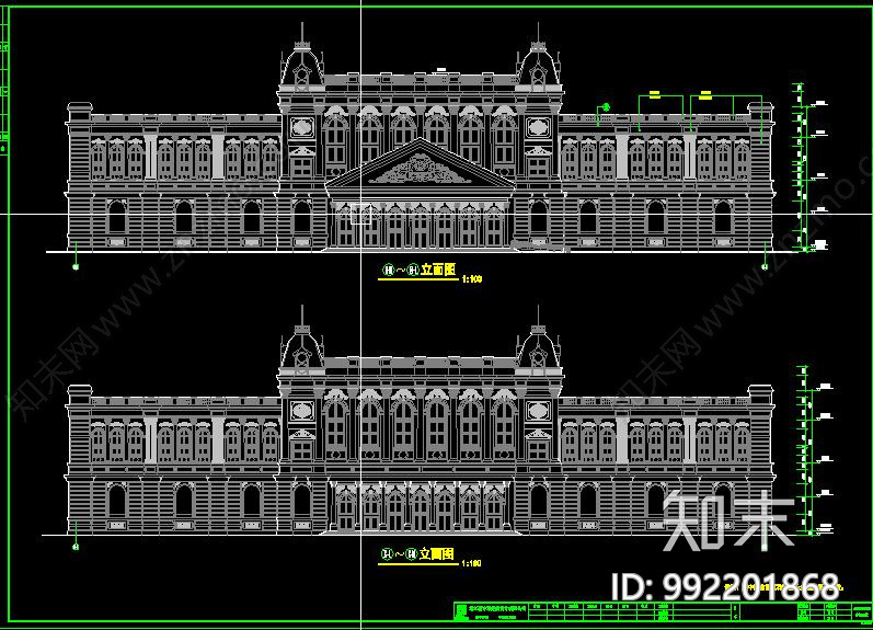 欧式酒店建筑施工图下载【ID:992201868】