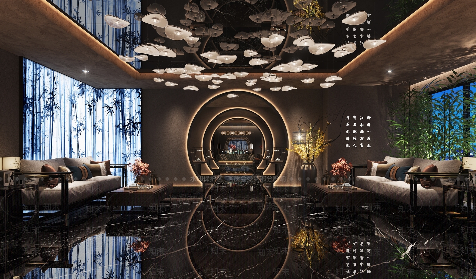 新中式足浴会所3D模型下载【ID:792204117】