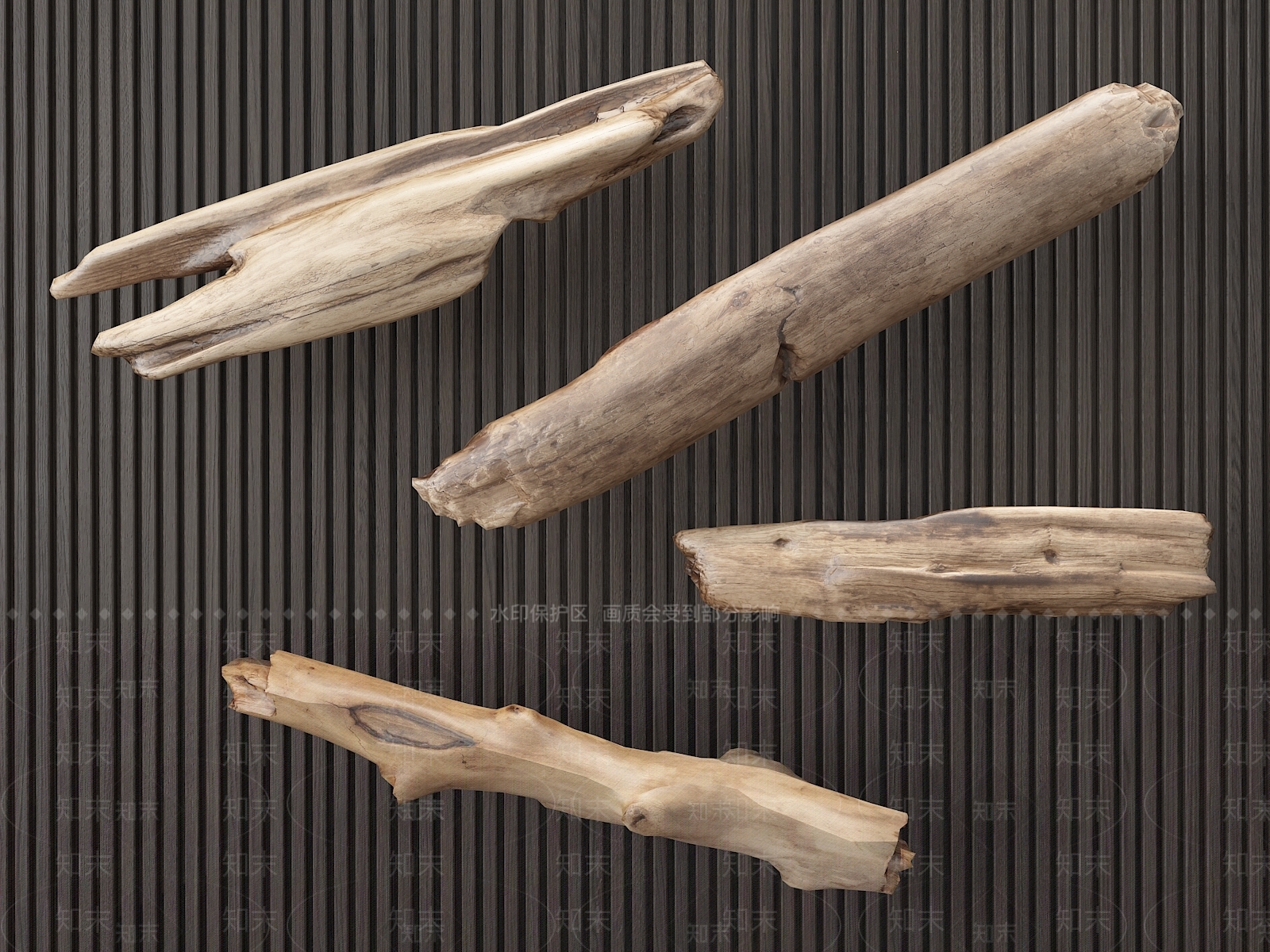 新中式旧木头3D模型下载【ID:392224842】