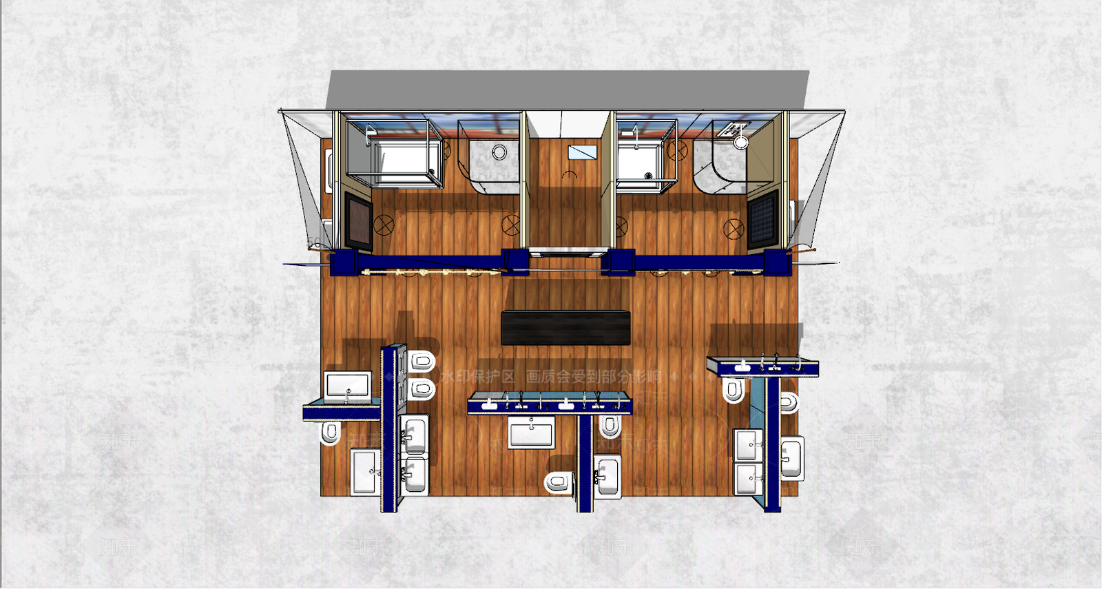 现代洁具展厅SU模型下载【ID:292225959】
