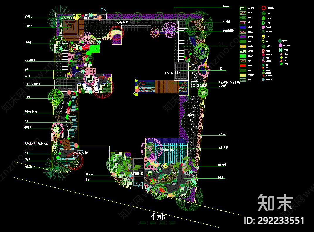 庭院景观施工图下载【ID:292233551】