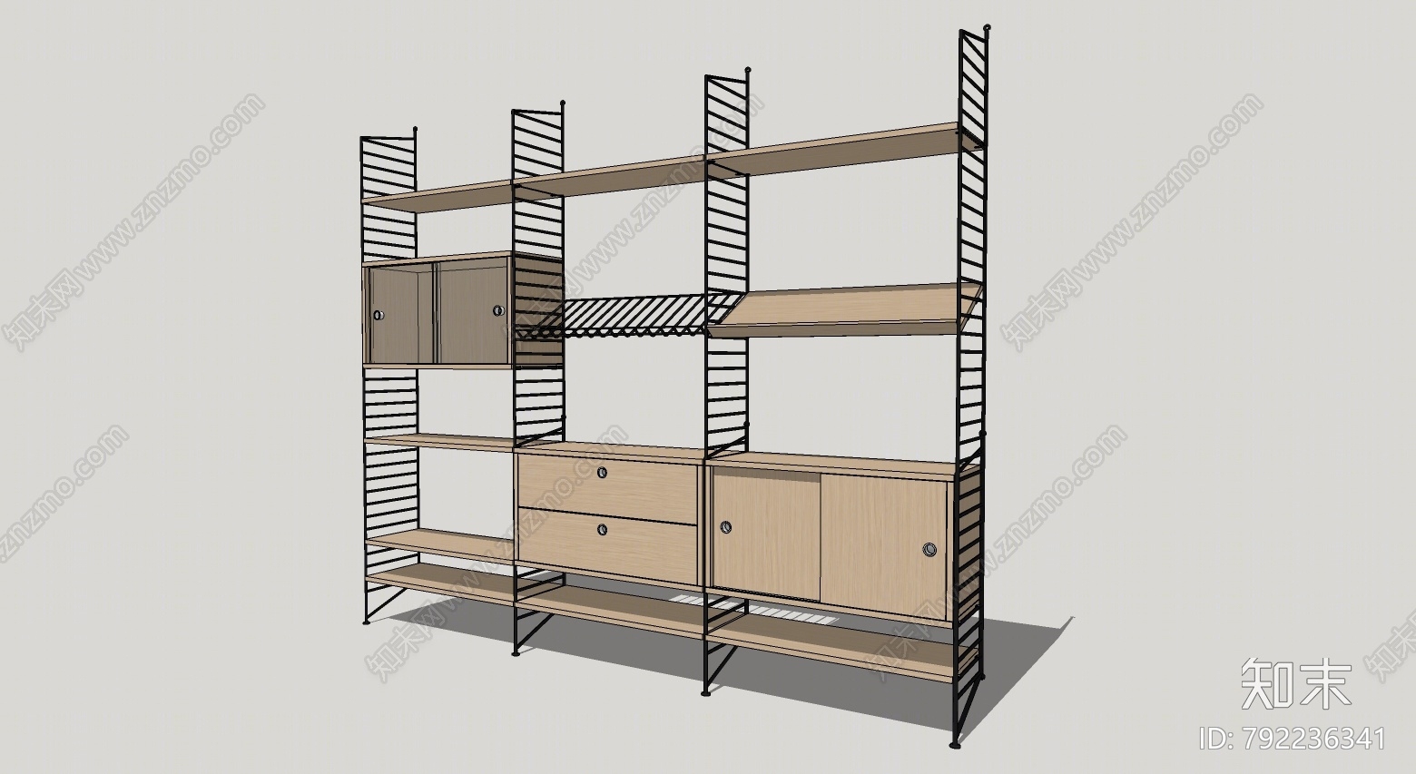 现代货架SU模型下载【ID:792236341】