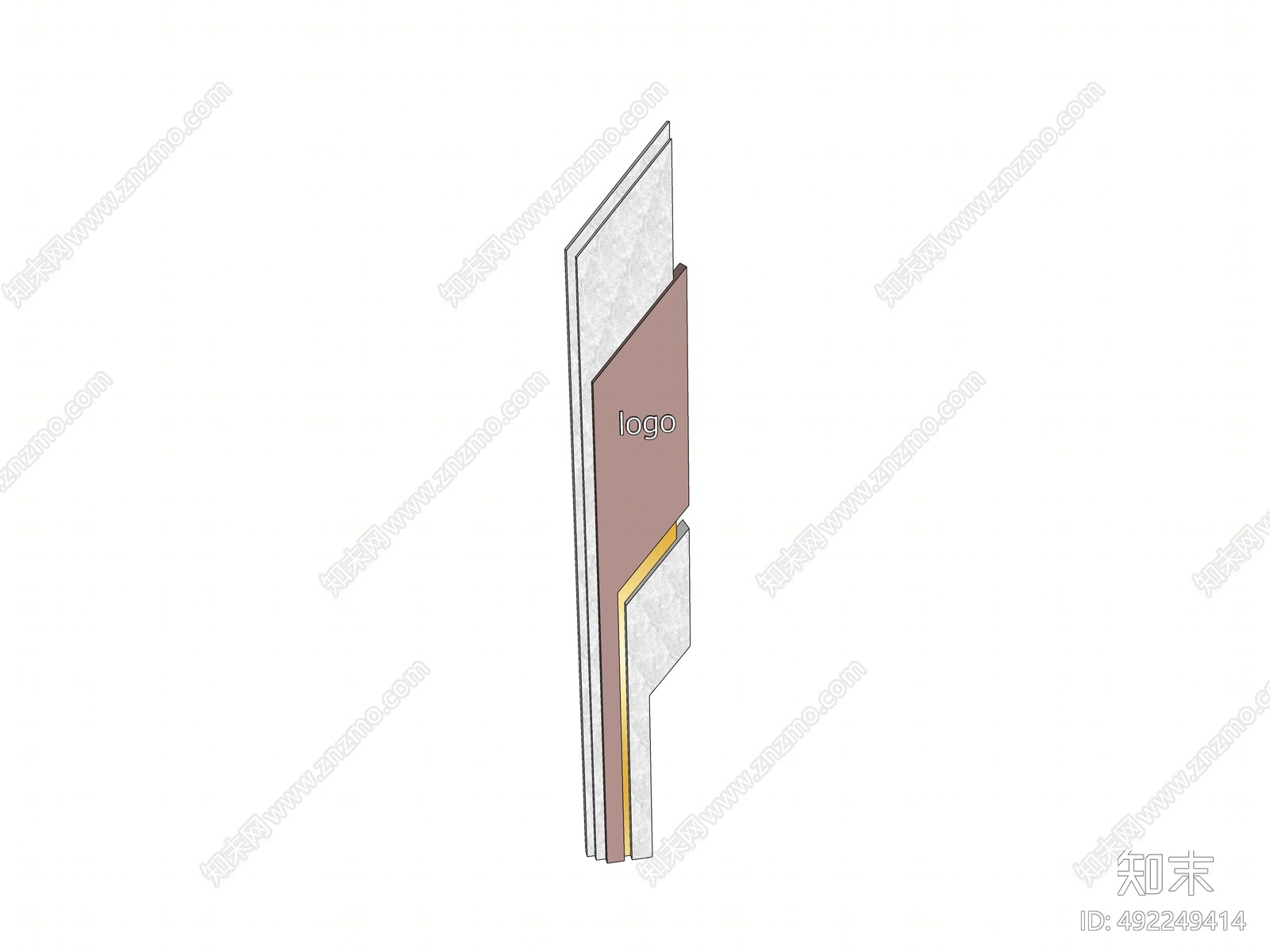 现代指示牌SU模型下载【ID:492249414】