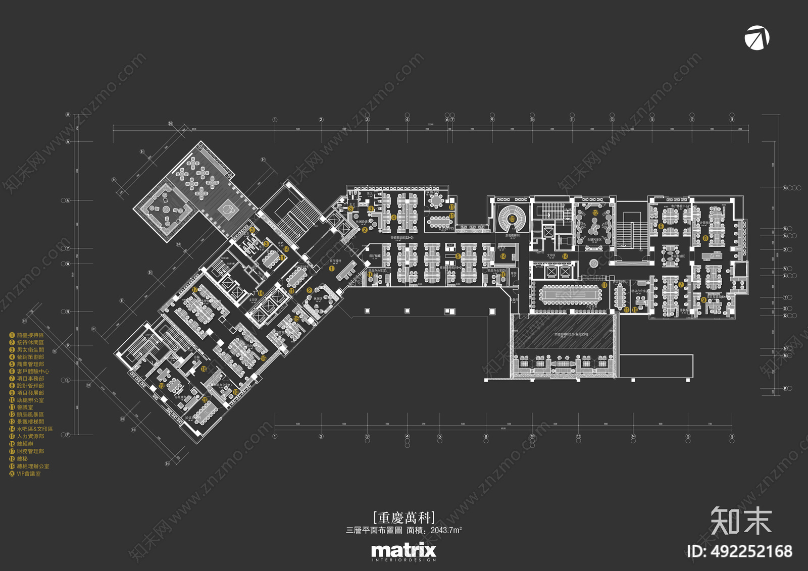 办公室cad施工图下载【ID:492252168】