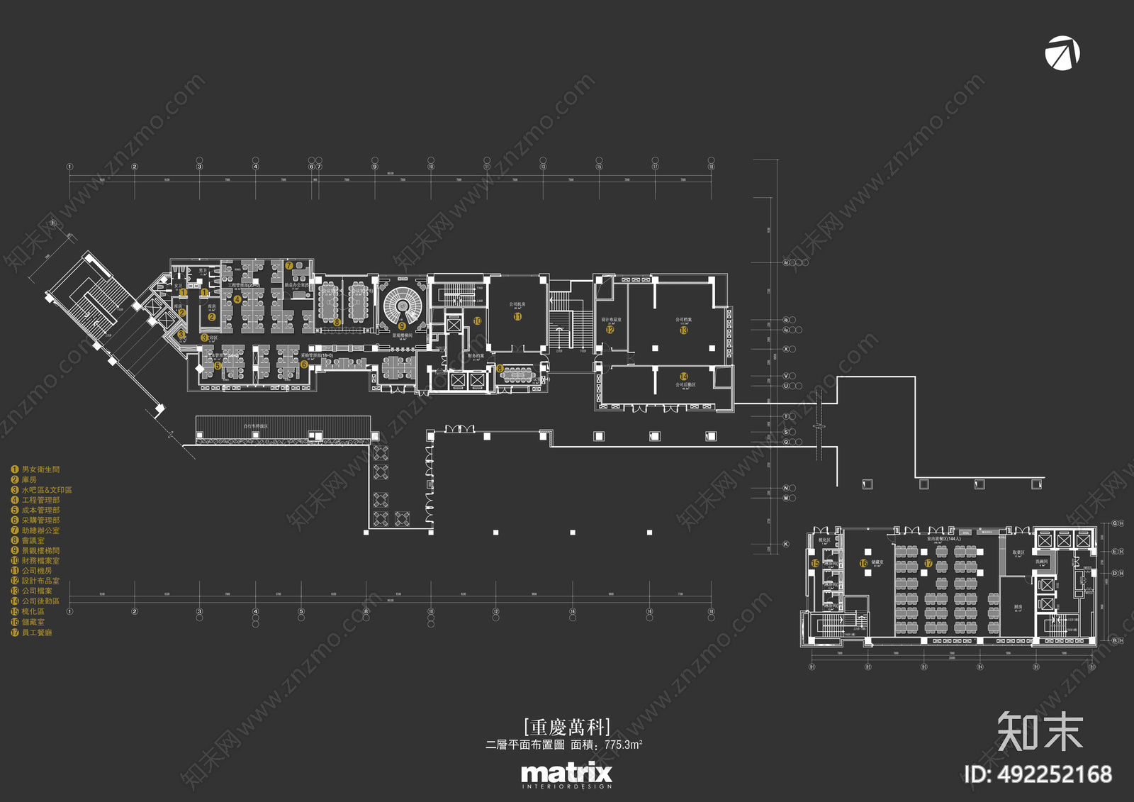 办公室cad施工图下载【ID:492252168】