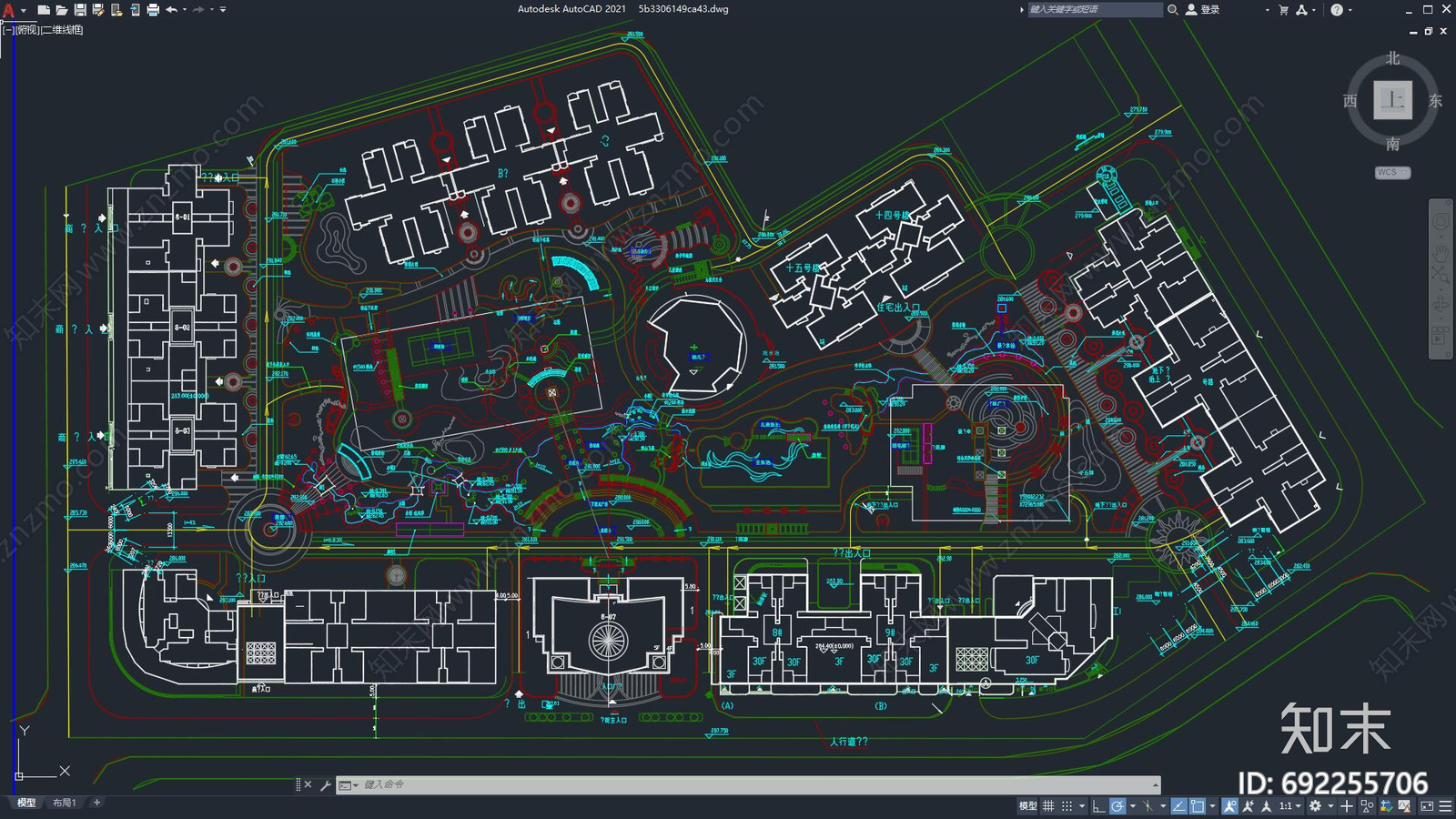 花园小区施工图下载【ID:692255706】
