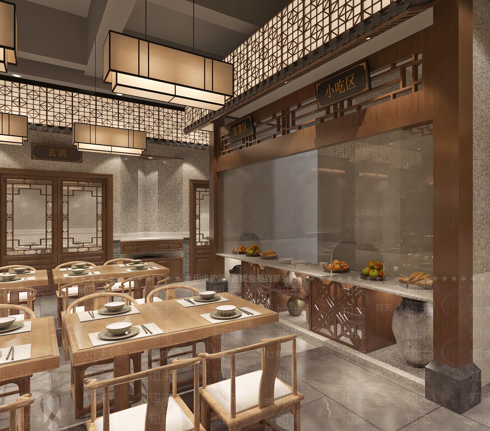 新中式火锅店3D模型下载【ID:392256206】