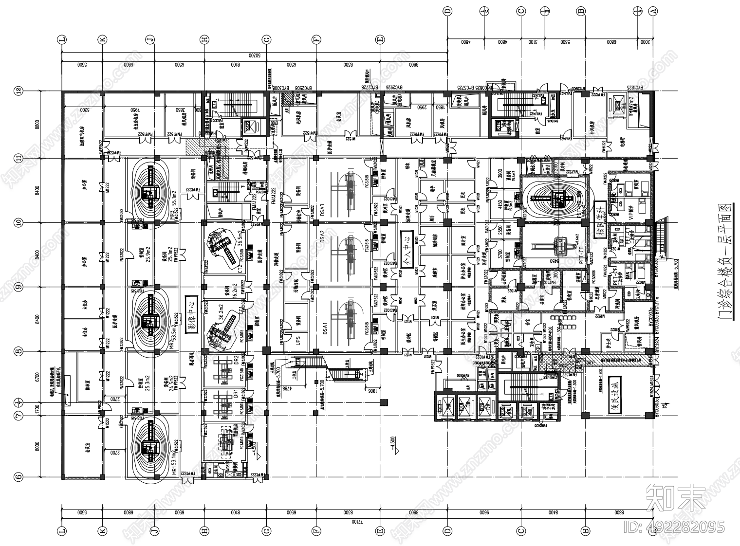 医院射线cad施工图下载【ID:492282095】