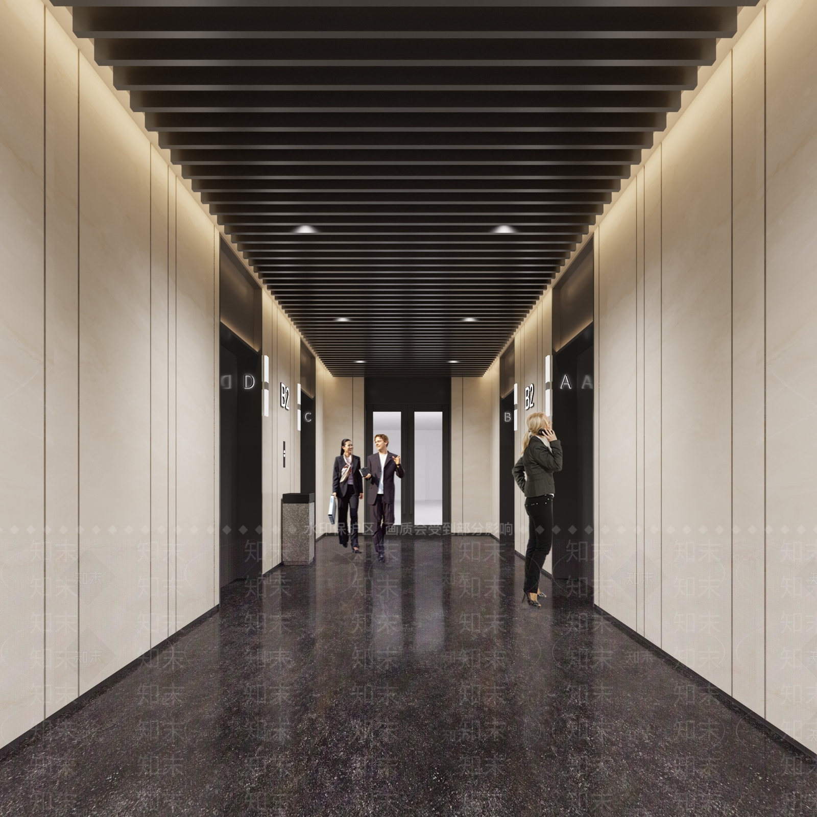 现代公司电梯间3D模型下载【ID:492277088】