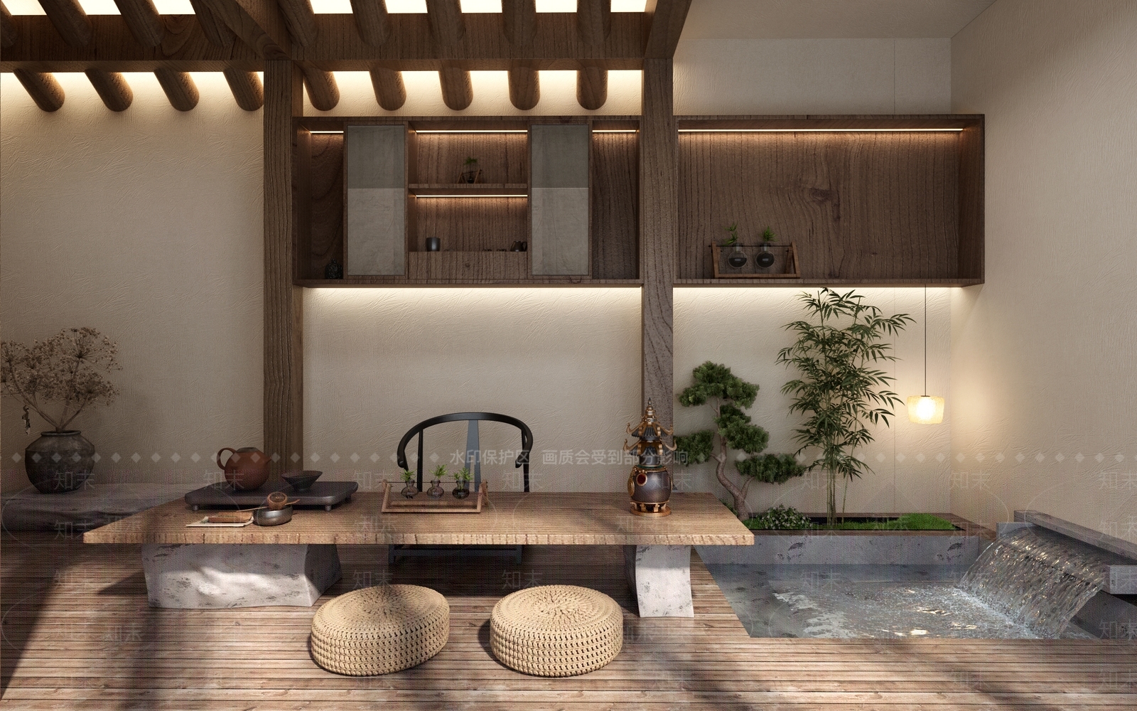 新中式民宿3D模型下载【ID:992279694】