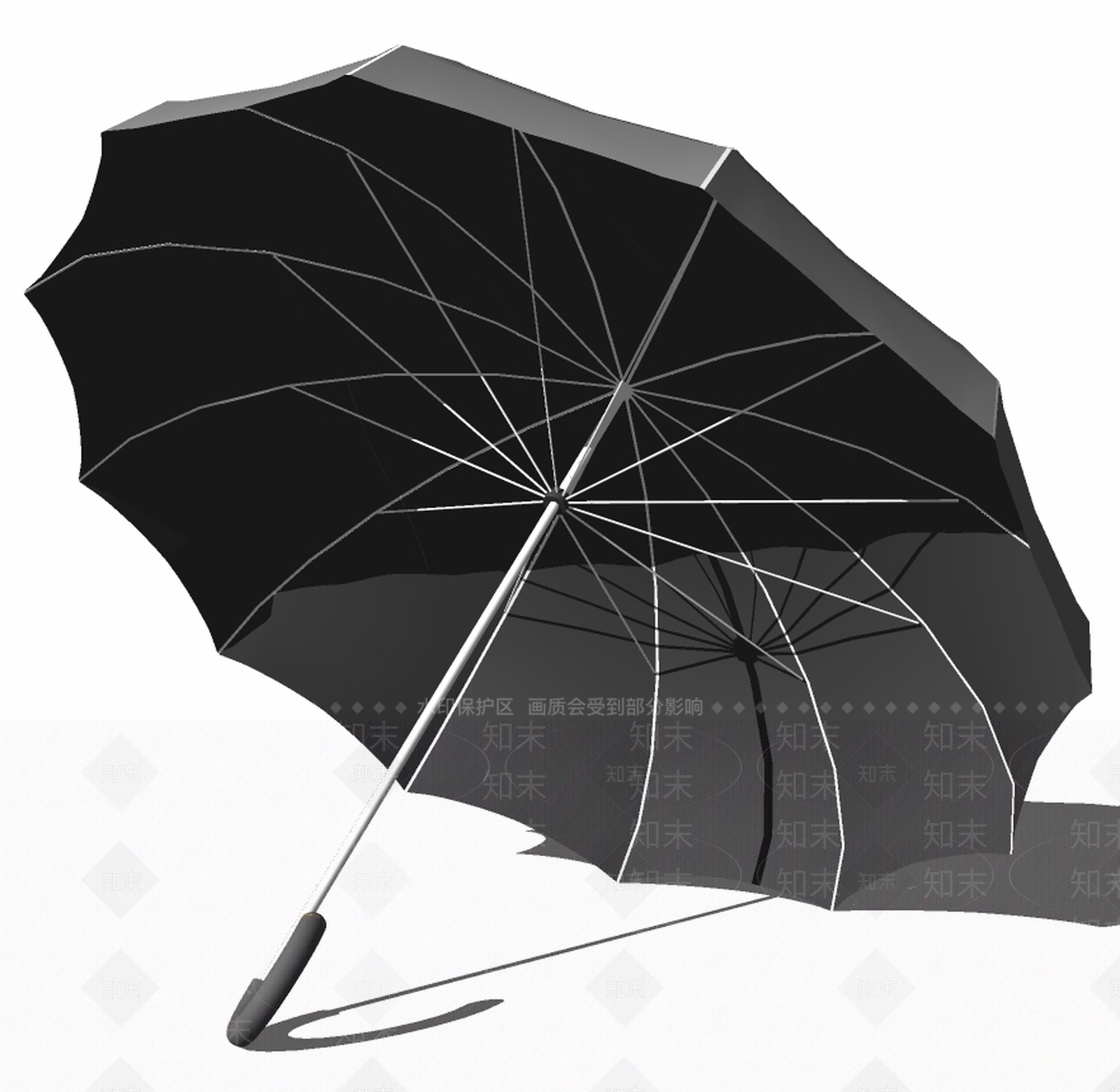 现代雨伞SU模型下载【ID:992303690】