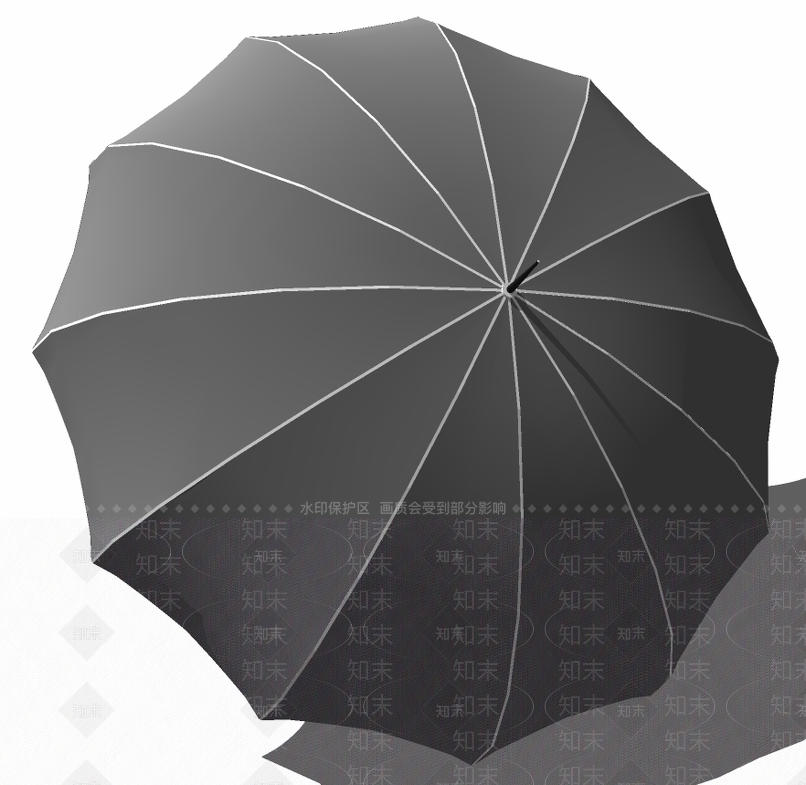 现代雨伞SU模型下载【ID:992303690】
