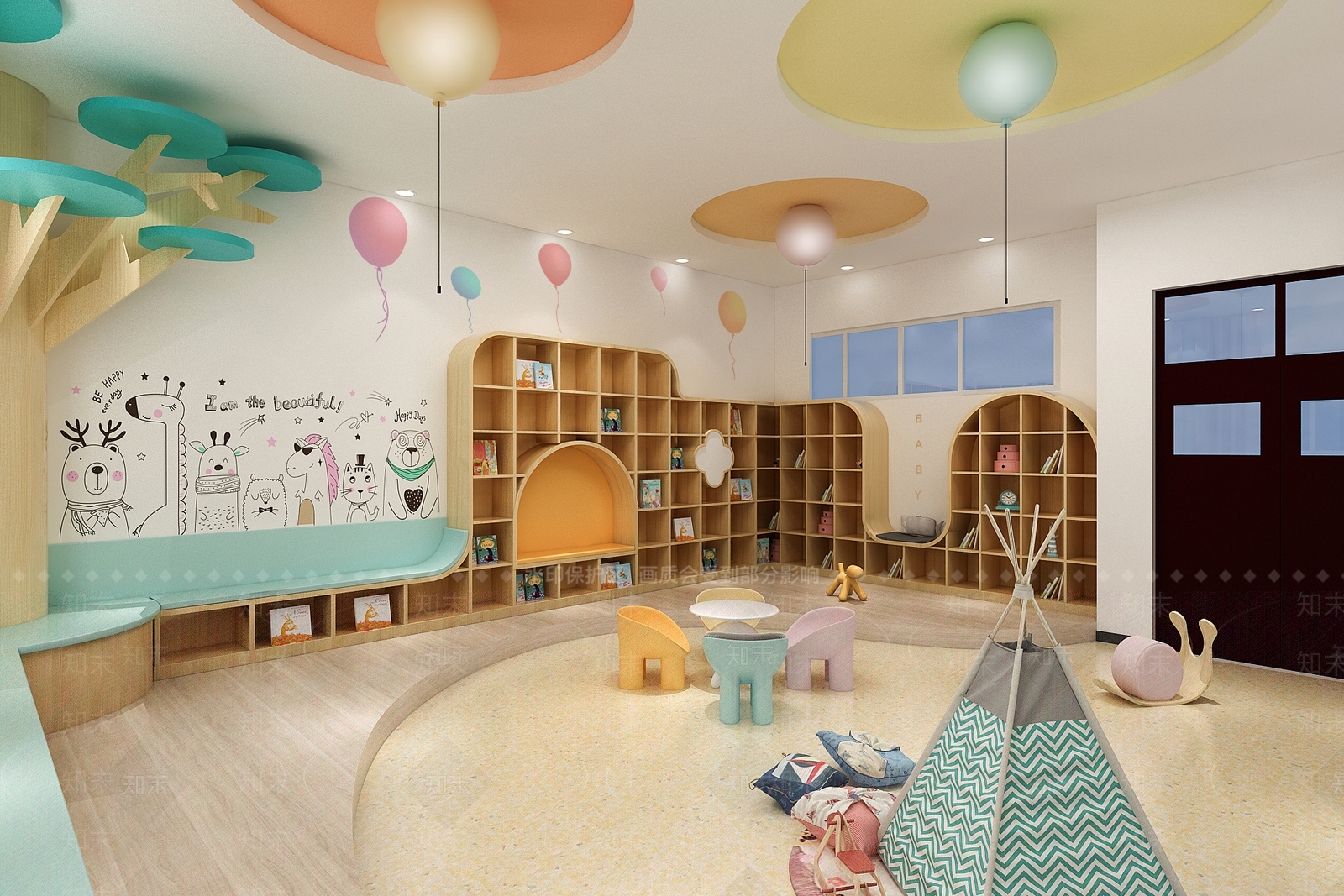 北欧图书室3D模型下载【ID:792328969】