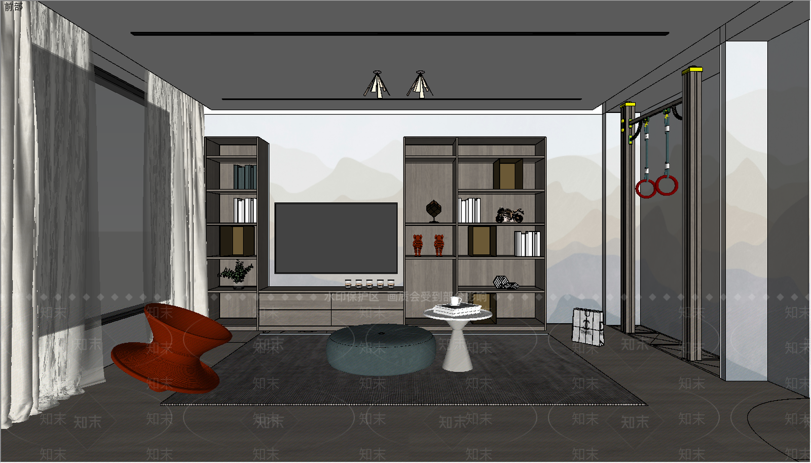 现代儿童玩具房SU模型下载【ID:492351602】