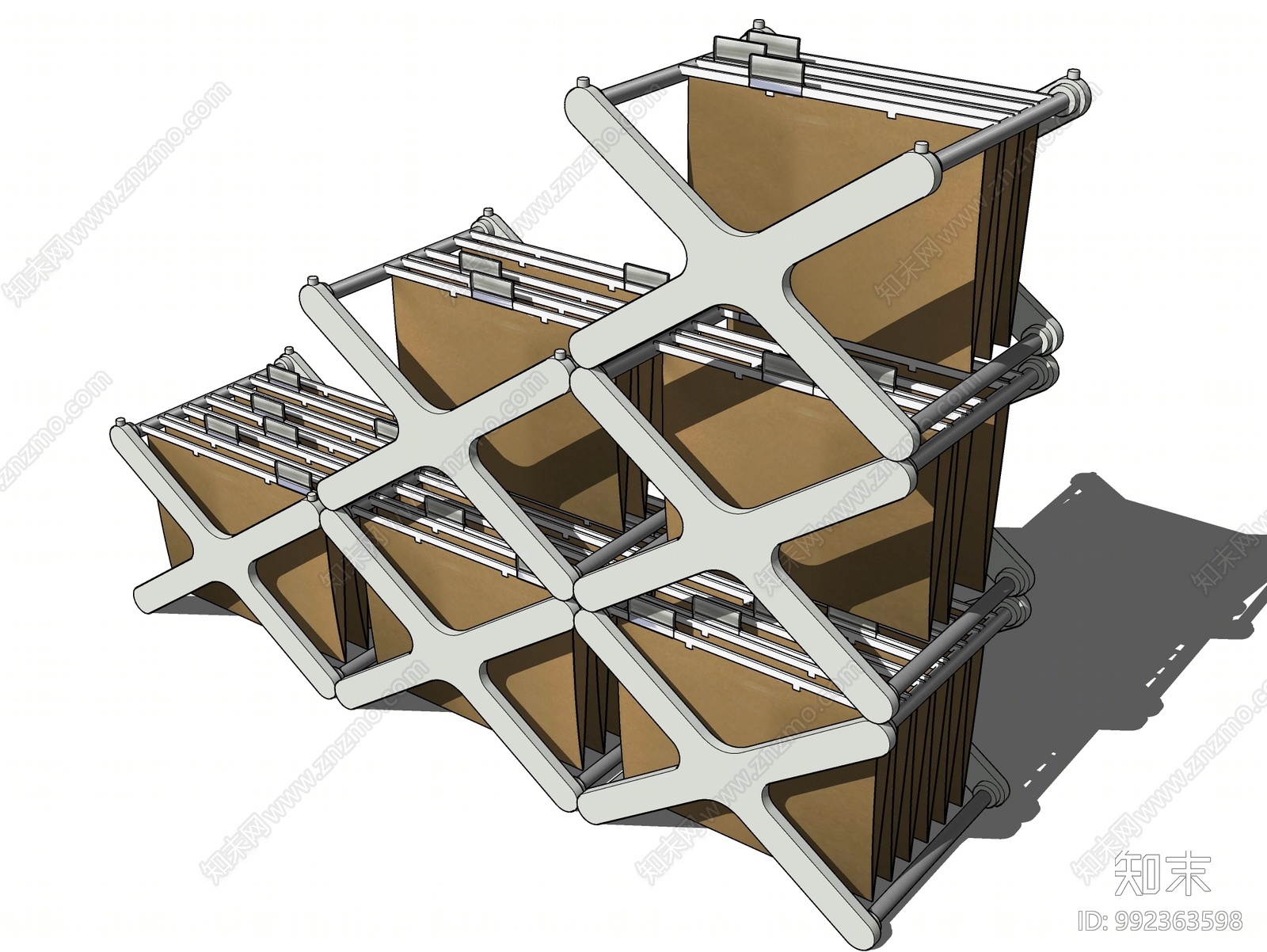 现代杂志架SU模型下载【ID:992363598】