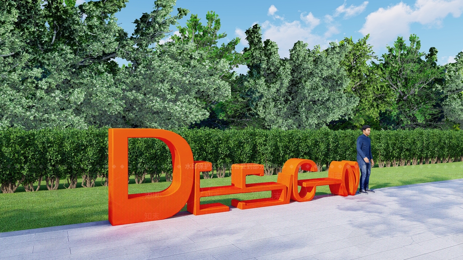 现代景观座椅SU模型下载【ID:792369784】