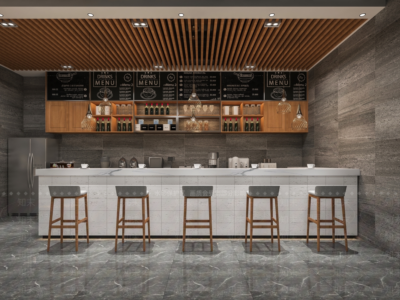 现代咖啡厅前台3D模型下载【ID:192374067】