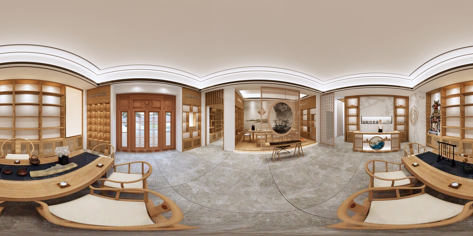 新中式烟酒茶叶店SU模型下载【ID:592384988】