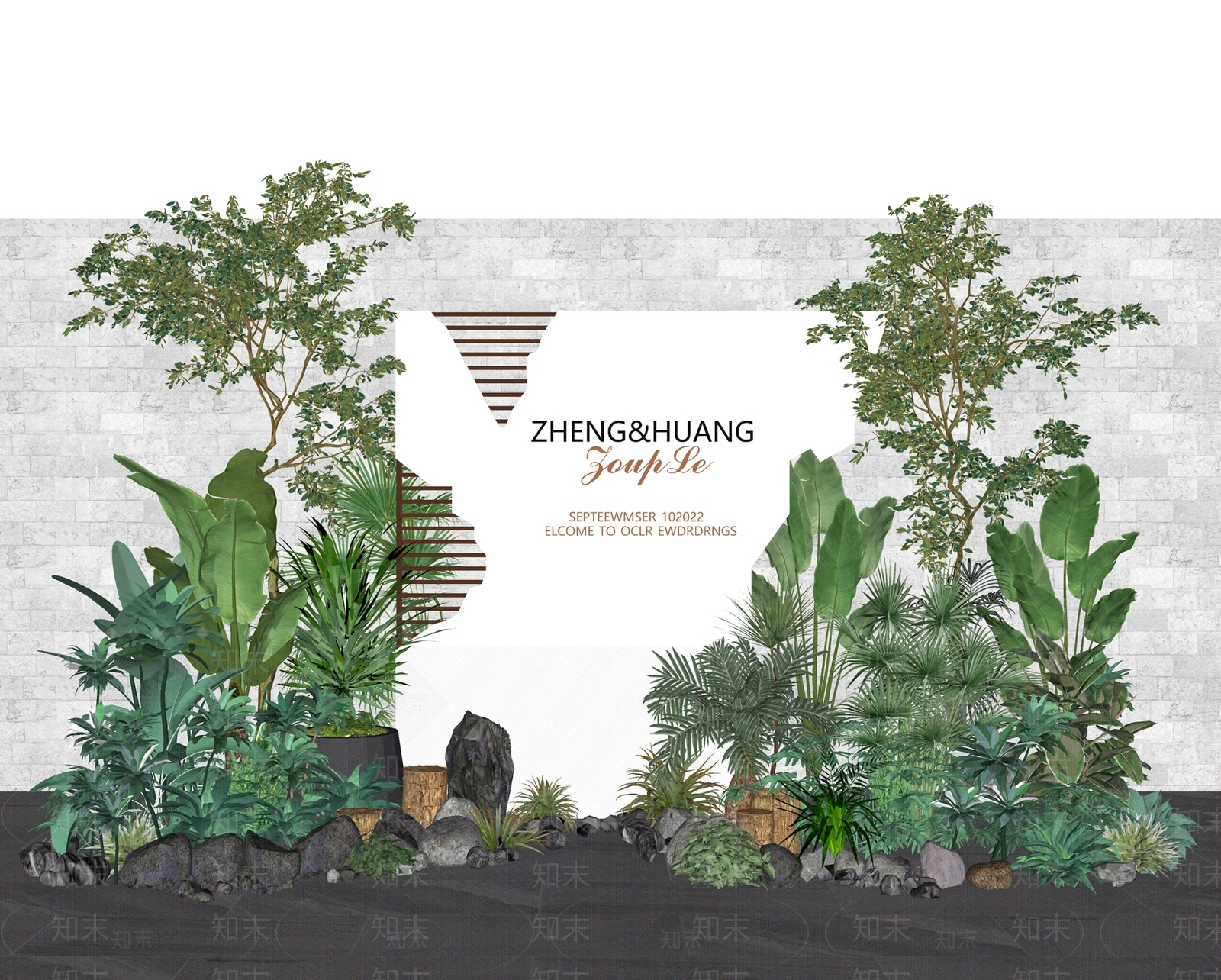 现代盆栽SU模型下载【ID:192399846】