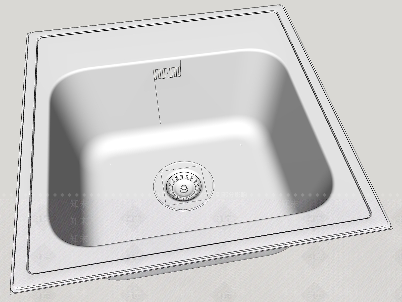 现代水槽SU模型下载【ID:792424771】