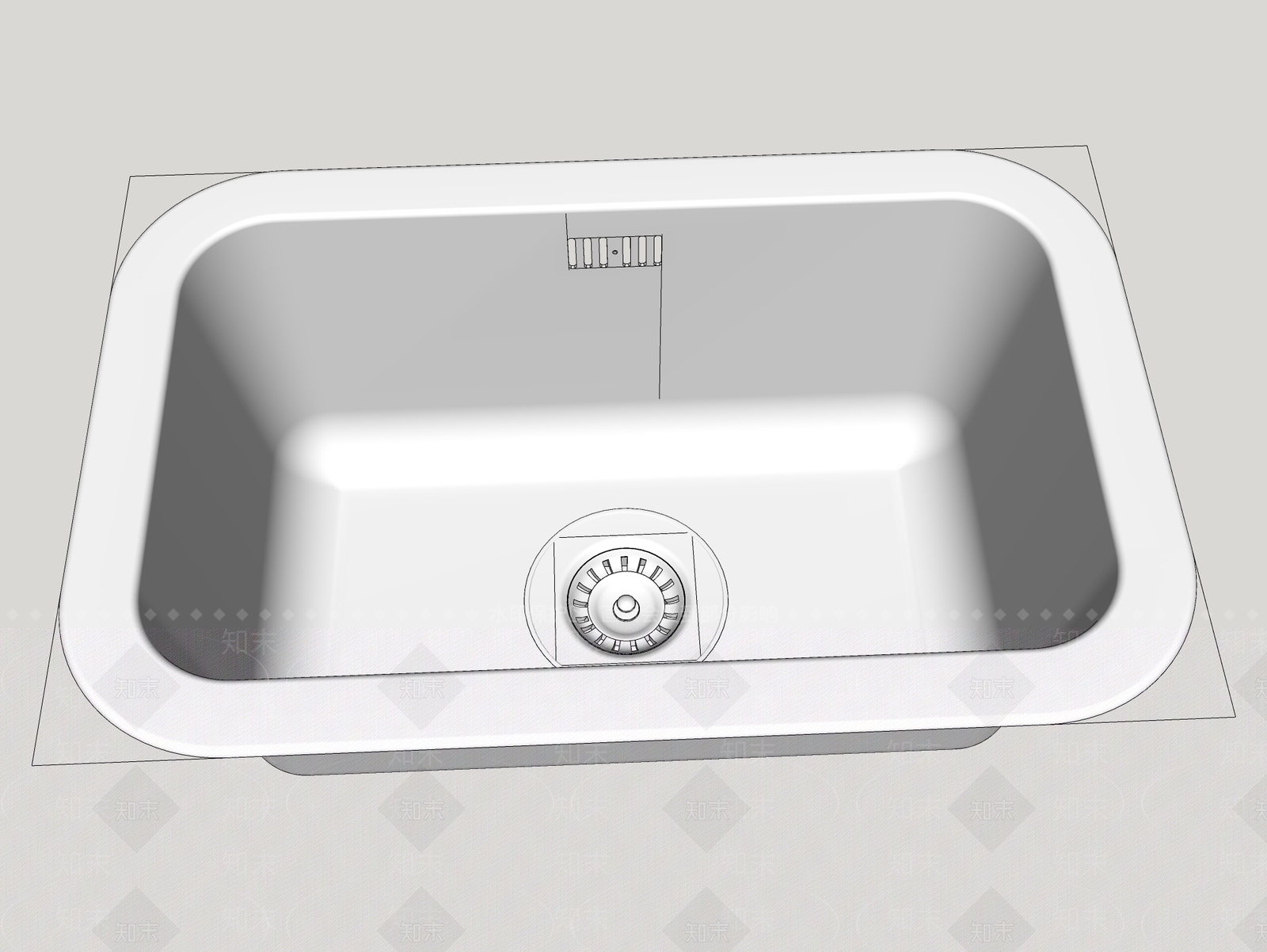 现代水槽SU模型下载【ID:792424775】