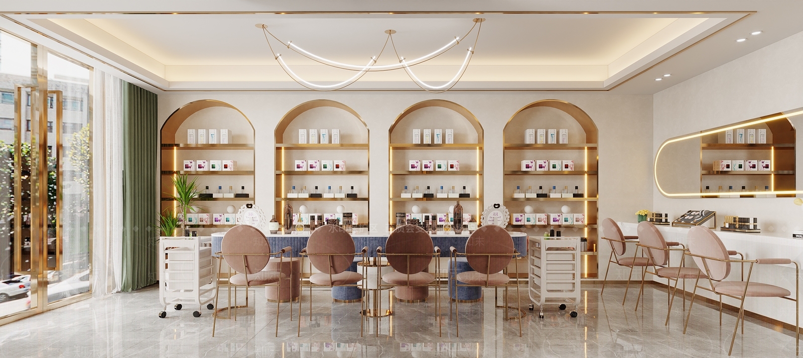 现代美容美甲店3D模型下载【ID:392442409】