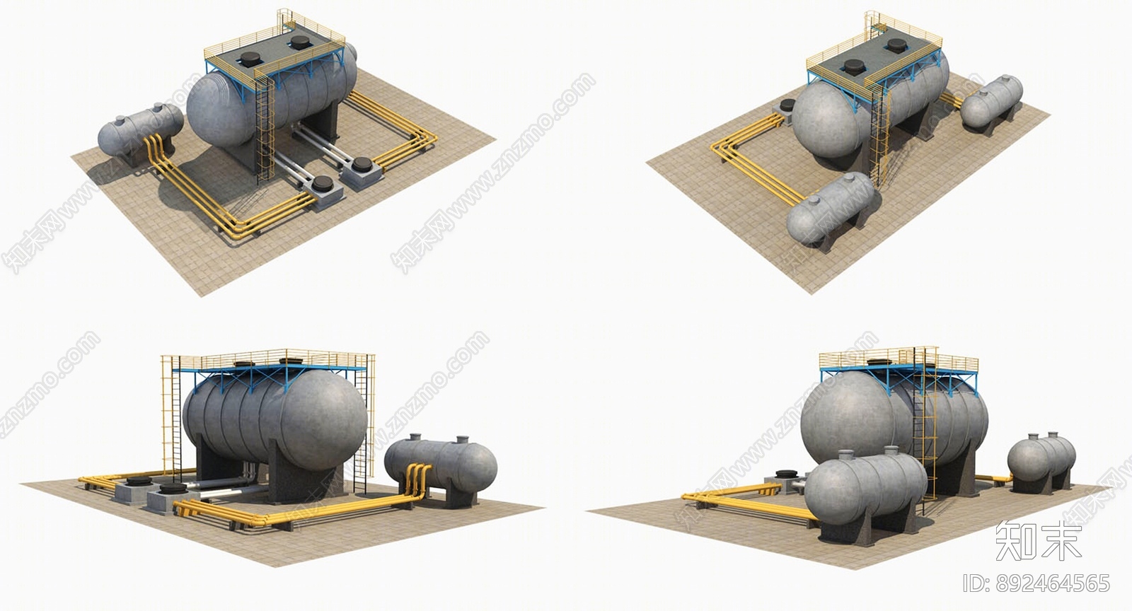 现代工业容器3D模型下载【ID:892464565】