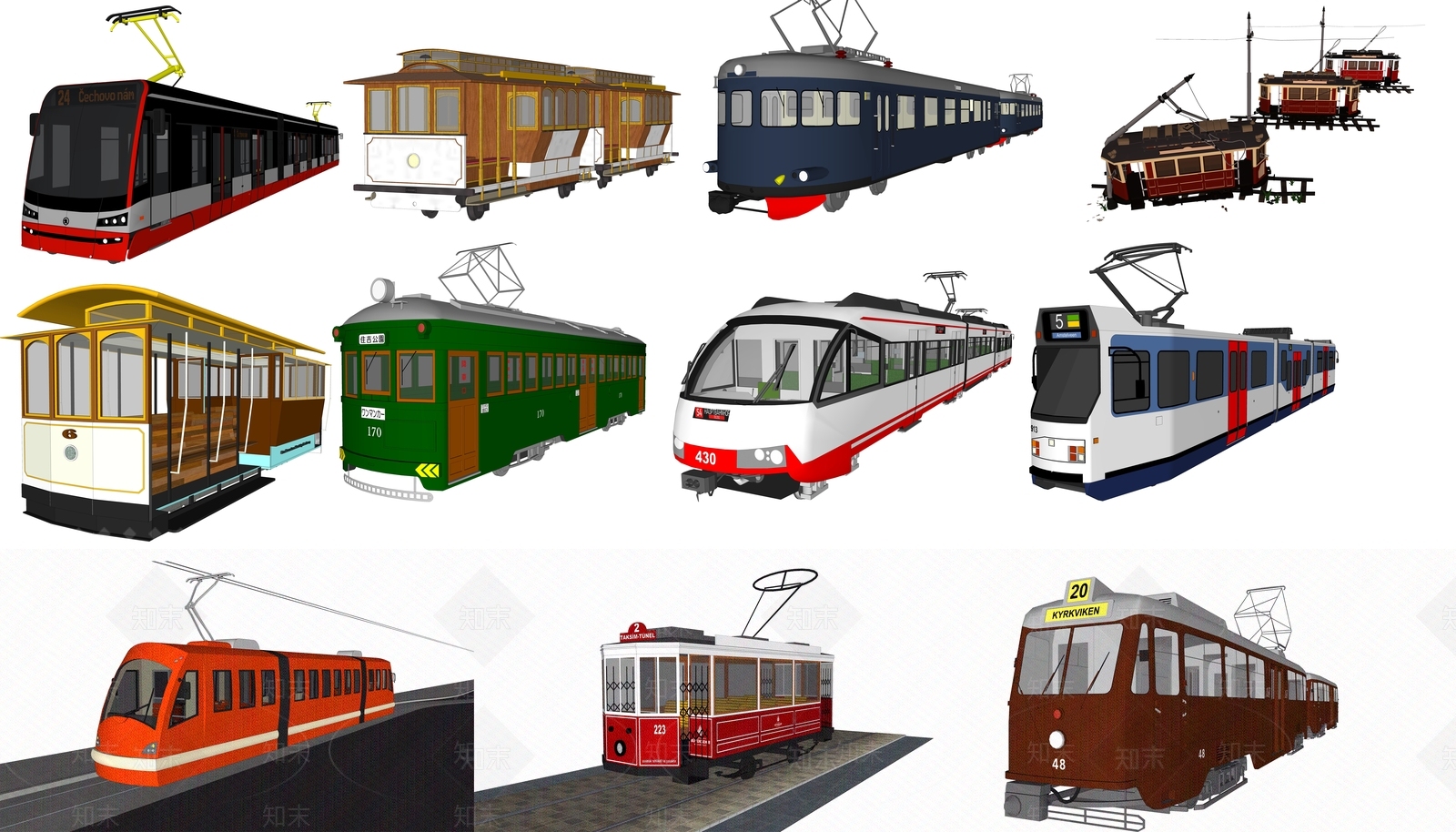 现代轨道车SU模型下载【ID:592478736】