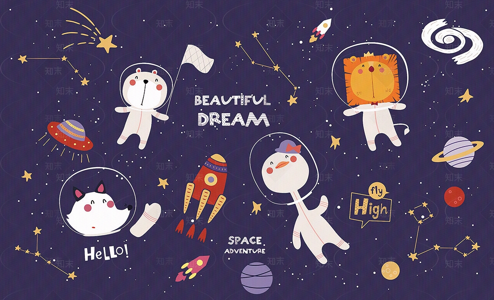 儿童房壁纸贴图下载【ID:692472948】