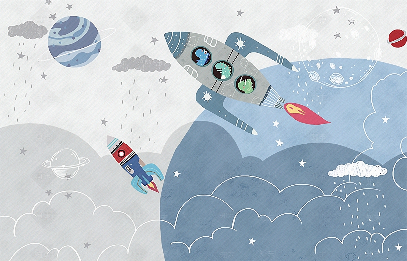 现代儿童壁纸贴图下载【ID:1195327218】