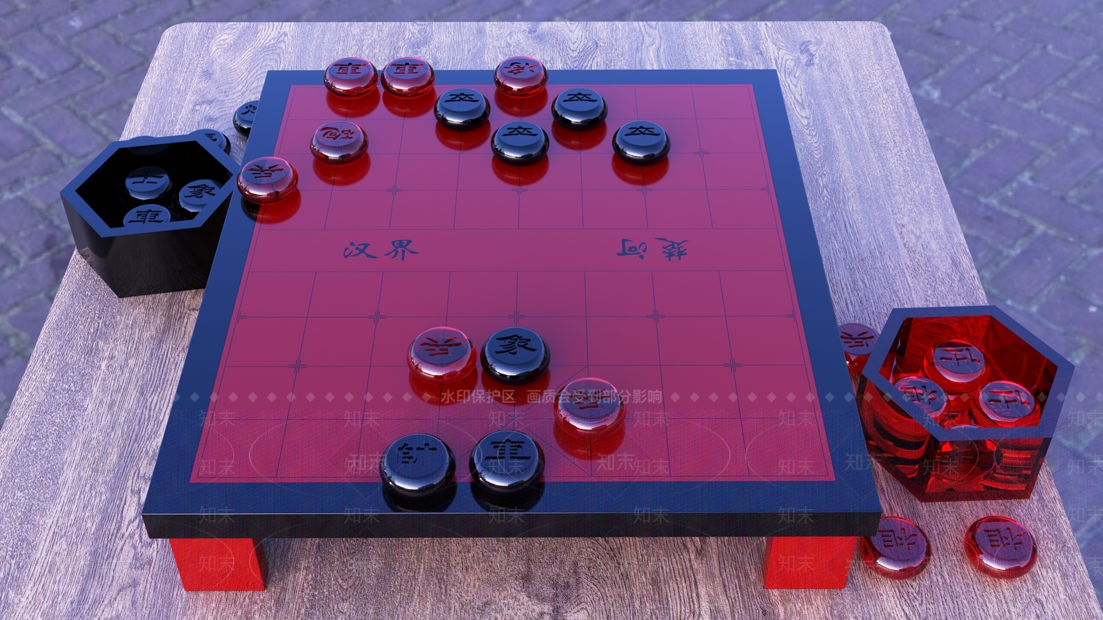 中式精品象棋SU模型下载【ID:992493600】