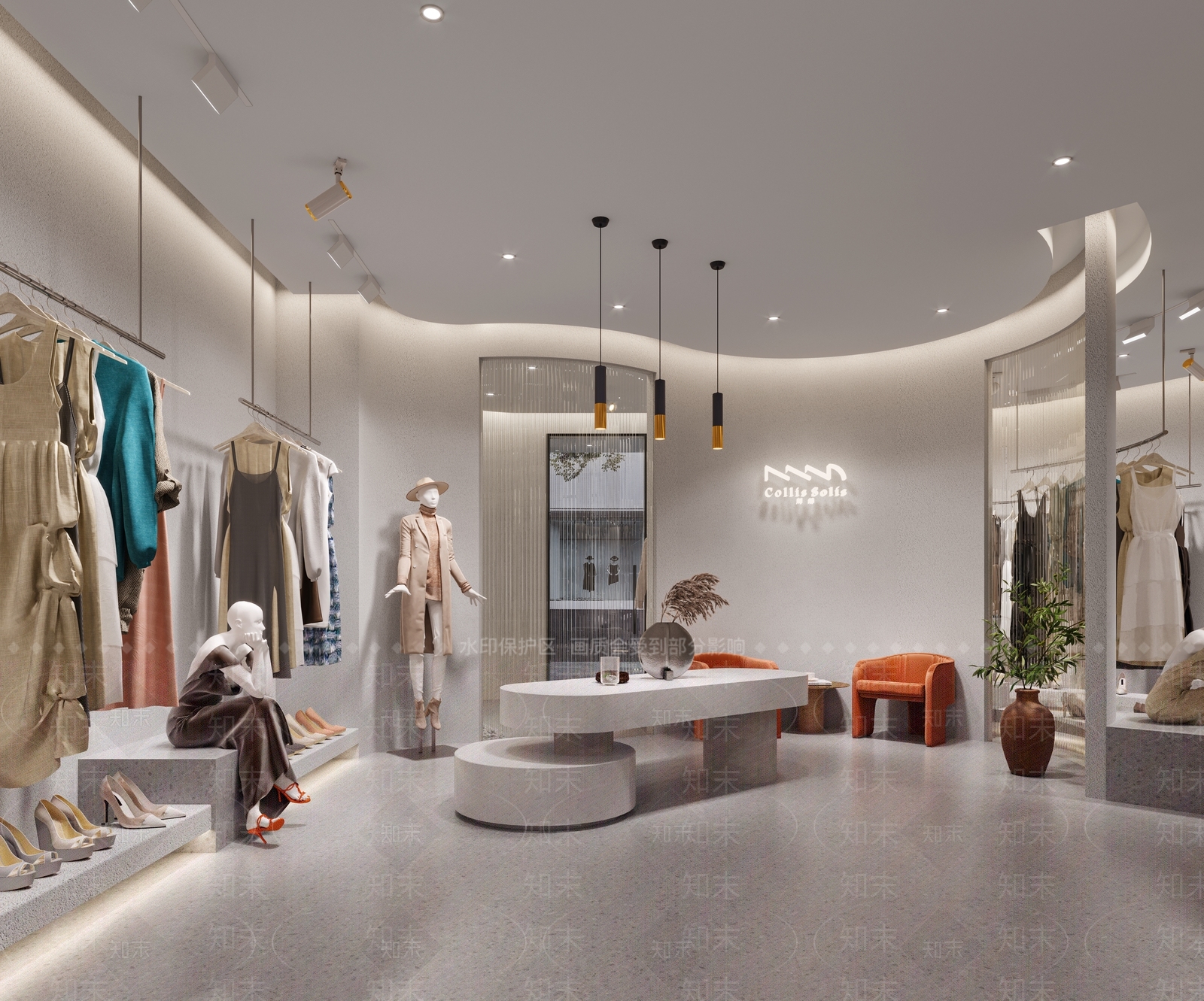 侘寂服装店3D模型下载【ID:592510489】