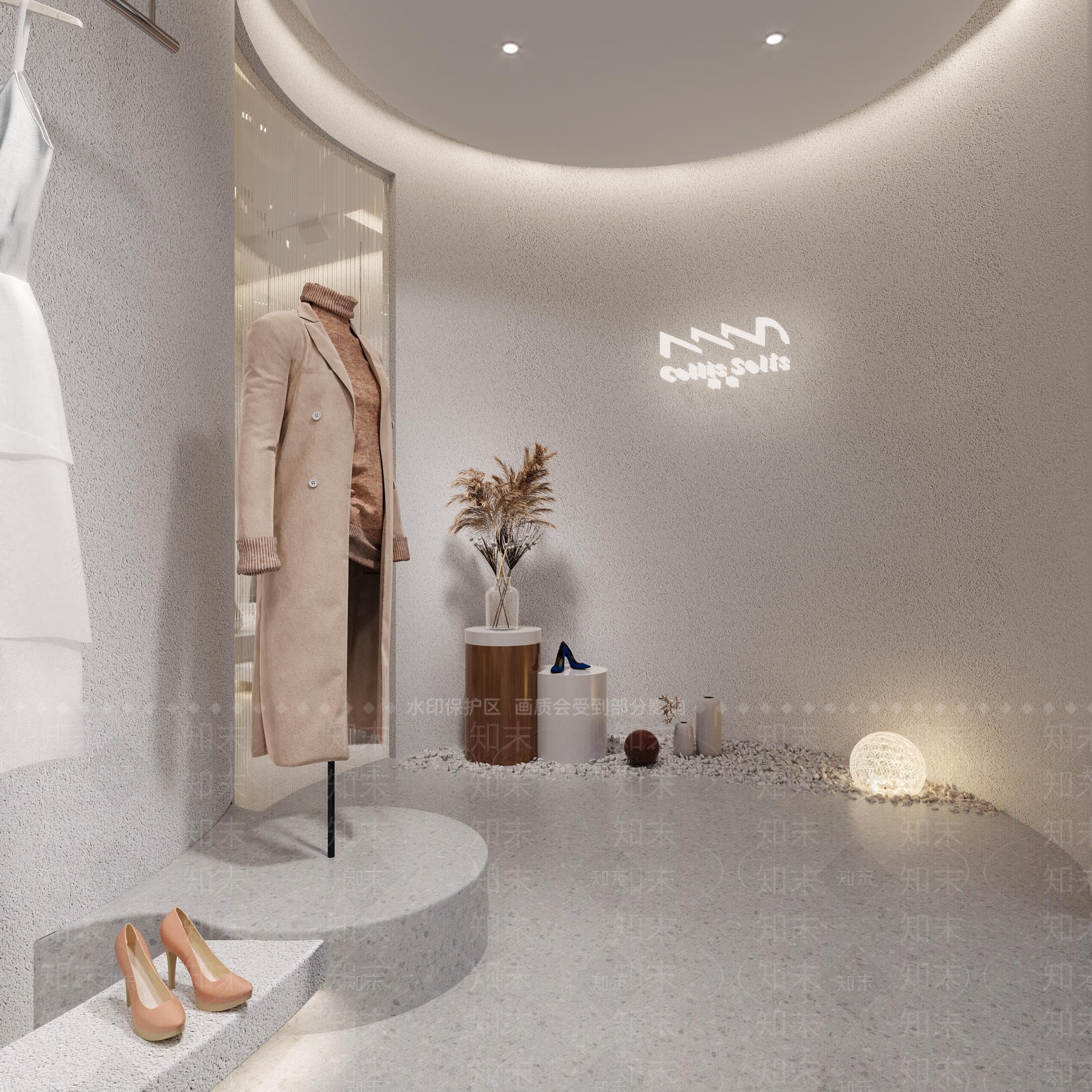 侘寂服装店3D模型下载【ID:592510489】