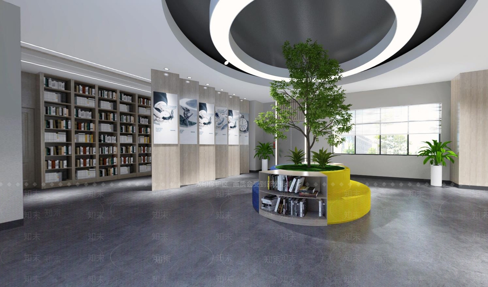现代图书馆3D模型下载【ID:892520257】