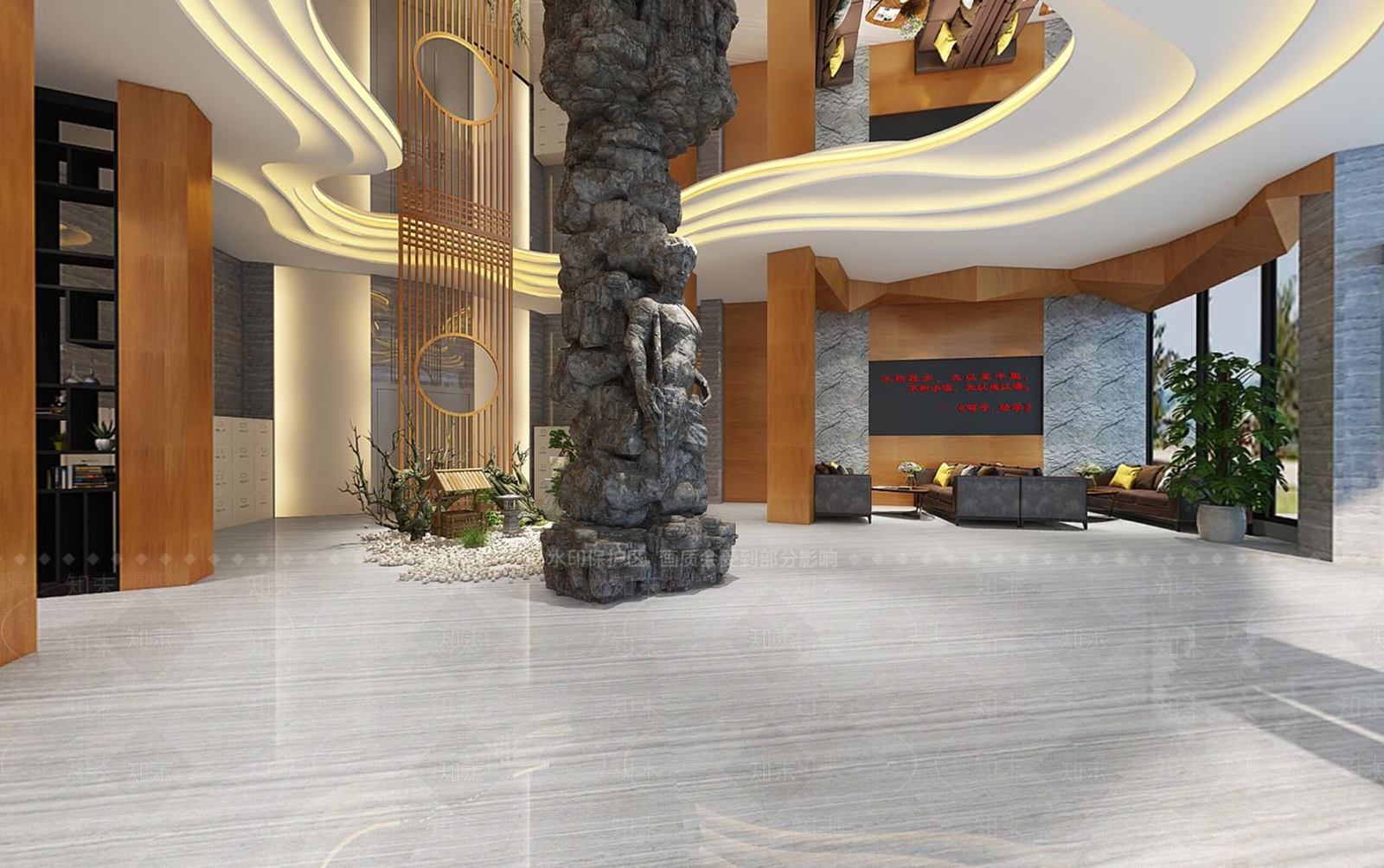 现代图书馆3D模型下载【ID:892520229】