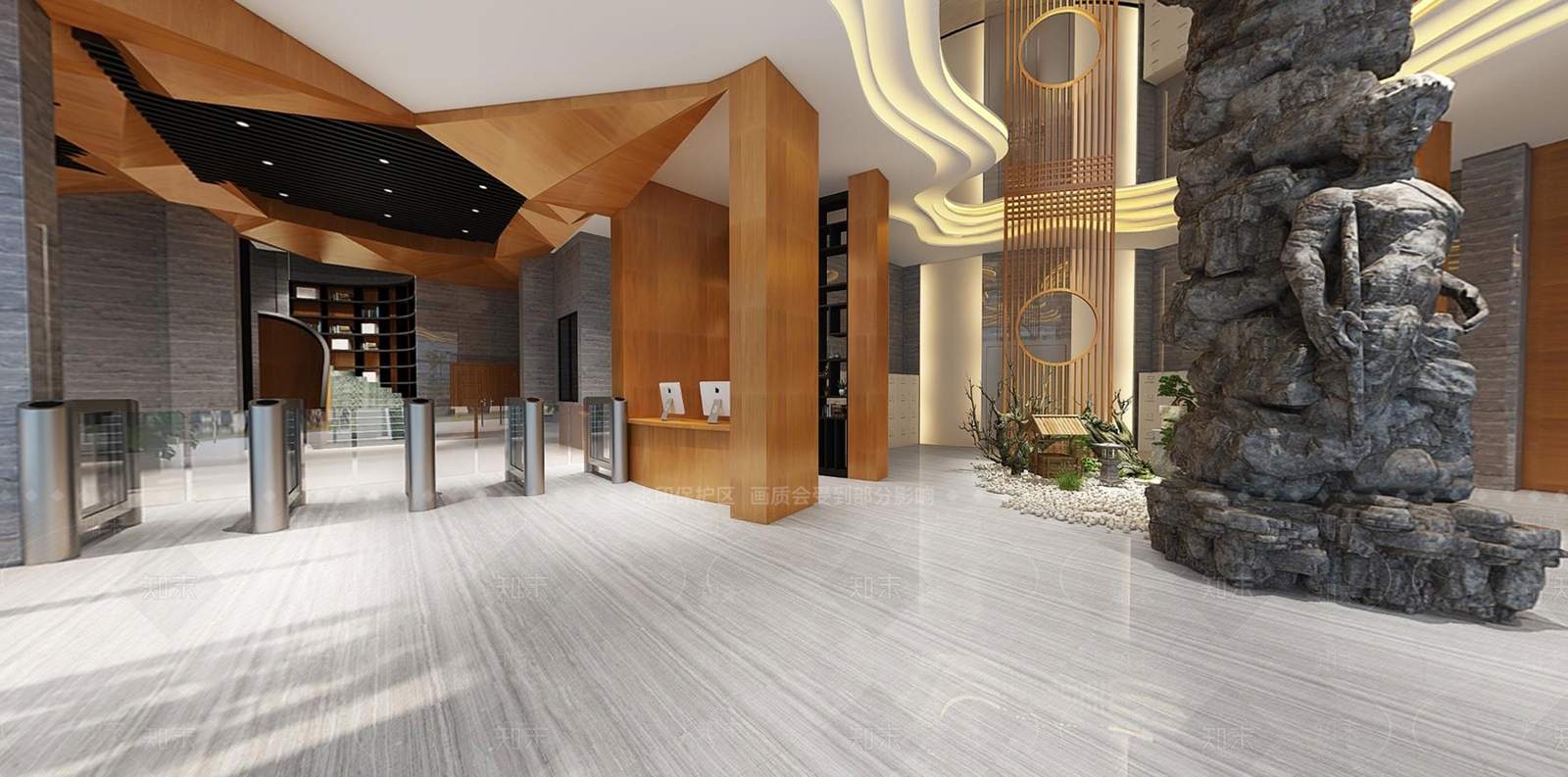 现代图书馆3D模型下载【ID:892520229】
