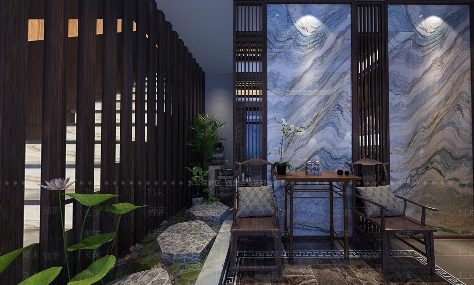 中式足浴会所3D模型下载【ID:792524149】