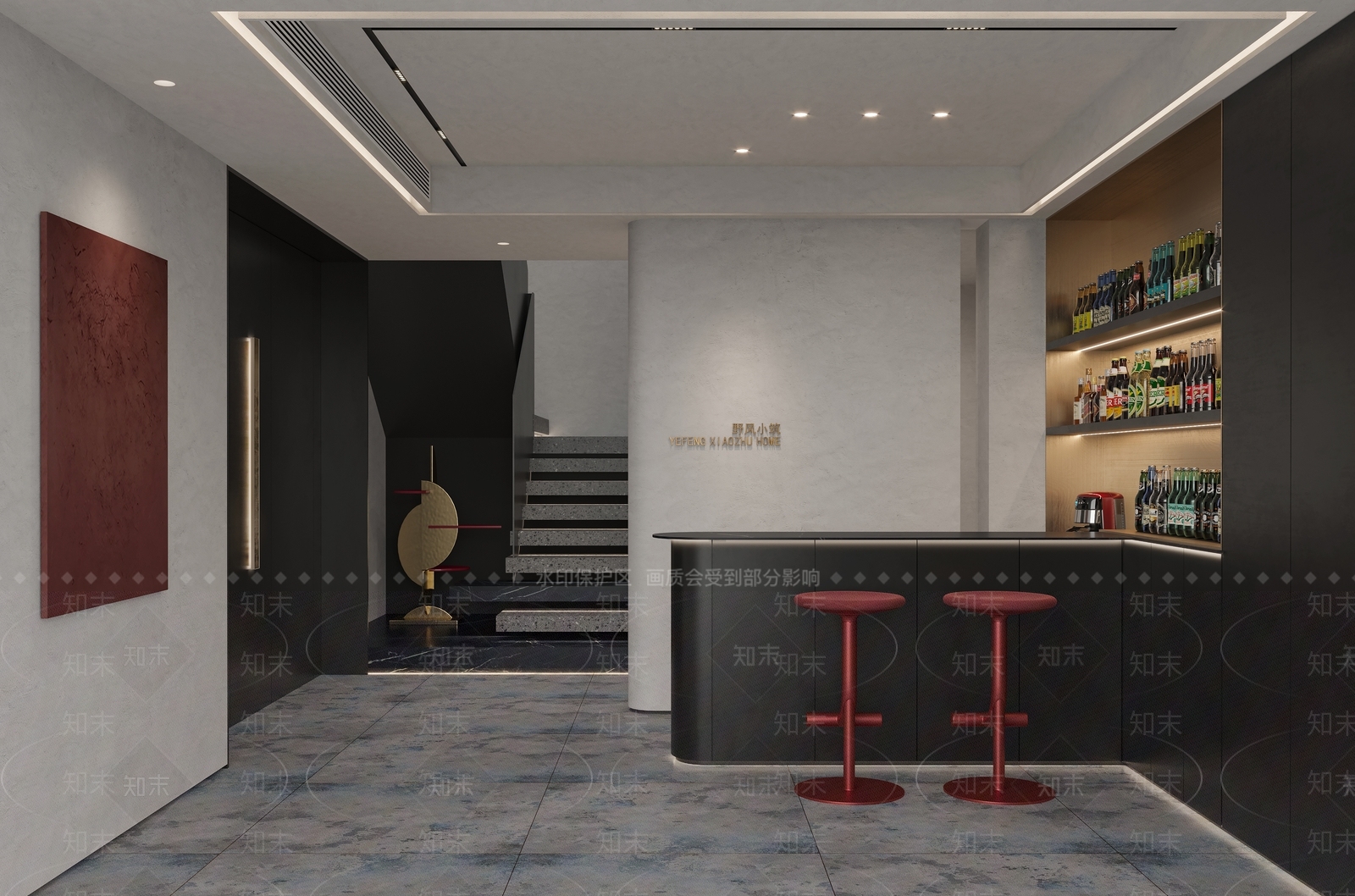 现代公司前台3D模型下载【ID:792526709】