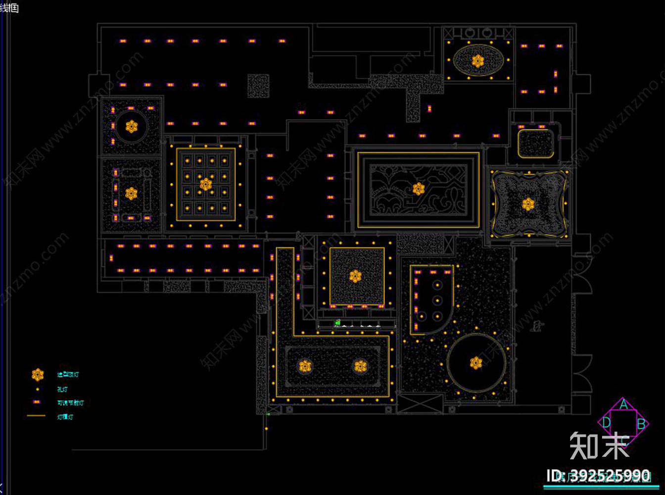全屋定制cad施工图下载【ID:392525990】