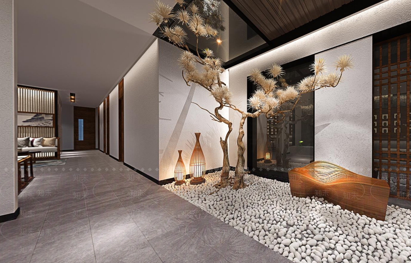 新中式足浴会所3D模型下载【ID:792527198】