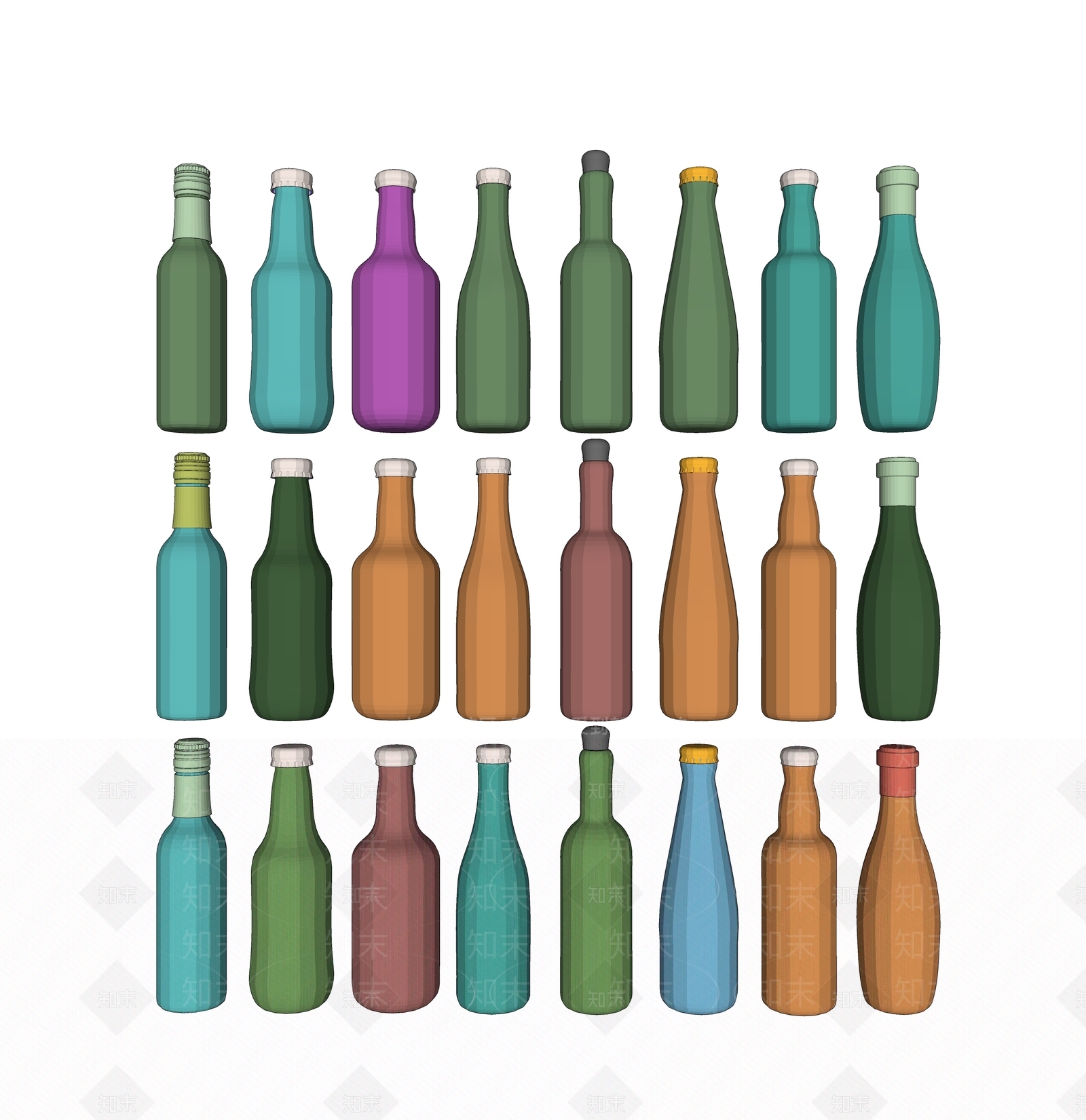 现代酒具SU模型下载【ID:792536441】